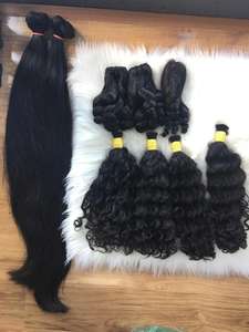 Cabello humano virgen sin procesar, cabello liso sedoso Natural extraído súper Doble - Product Image 6