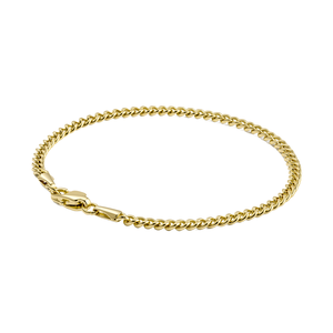 Envío Gratis, Brazalete de Acero Inoxidable Chapado en Oro de 14K, 3mm, para Mujer, Resistente al Agua, Sin Deslustre, Joyería, Cadena Cubana de Miami, Brazalete para Hombre - Product Image 1
