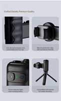 Support de téléphone portable avec poignée stabilisatrice, 3 lumières LED et télécommande Bluetooth, prix usine, pour service ODM