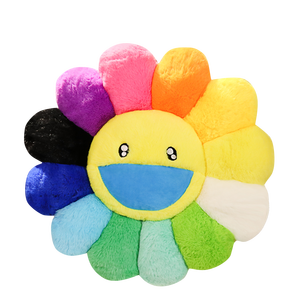 Oreiller en <span class=keywords><strong>peluche</strong></span> Takashi Murakami, 10 styles, tournesol coloré, visage souriant, pour bureau, canapé - Product Image 1