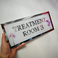 Plaque murale en acrylique transparente avec lettres en 3D, impression personnalisée, panneau publicitaire