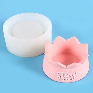 Forma de silicone para cinzeiro, caixa de armazenamento de vaso de flores criativo, molde de silicone diy, vela, emplastro, cola