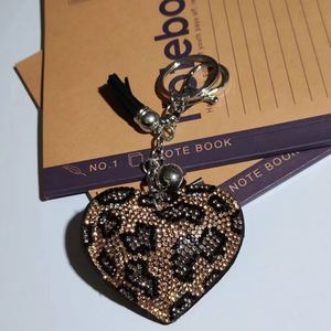 Hot Sale Cute Diamond Keychain Dog Shape <b>Key</b> <b>Ring</b> Hanging Bags Decoration Leopard Print Car Accessories <b>Key</b> Chain - Product Image 6
