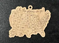 Mapa de Estados Unidos de Madera para Colgar en la Pared, Recuerdo de Vacaciones Personalizado con Colores de los Estados, Adorno para Viajes