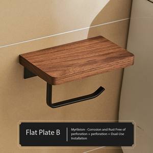 Support de rangement mural moderne sans perçage pour toilettes/salle de bain avec porte-<span class=keywords><strong>papier</strong></span> hygiénique et porte-rouleau - Product Image 3