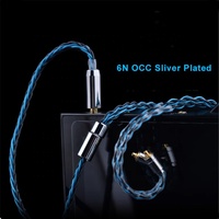 Yongse bleu OCC plaqué argent 0.78 câble pour écouteurs mise à niveau câble pour casque Mmcx avec boucle d'oreille