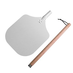 Accessori da Cucina: Pala per Pizza in Lega di Alluminio 12*14 Pollici con Manico in Legno, Utensile per Girare la Pizza - Product Image 3