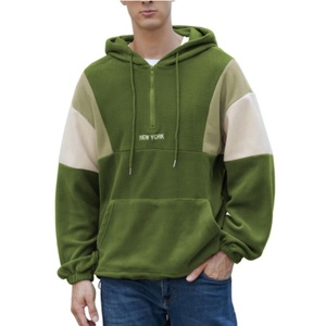 <b>Men's</b> Heavy Hoodie Sherpa Fleece Lined <b>Pullover</b> Thick Winter Hooded Sweatshirt <b>Men's</b> Colorblock Sweatshirt Hooded Sweatshirt - Product Image 1