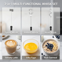 Mélangeur Électrique Portable Rechargeable Mini pour la Maison, Vente en Gros Usine, Mousseur à Lait et Batteur à Œufs pour la Pâtisserie et la Préparation de Boissons