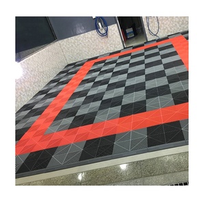 PP <b>Plastic</b> Interlocking Floor Tiles for Indoor/Outdoor Use Garage 4S Shop Click Installation with Edging Accessories - Product Image 1