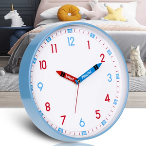 Relojes de enseñanza <span class=keywords><strong>para</strong></span> niños, <span class=keywords><strong>reloj</strong></span> de pared <span class=keywords><strong>para</strong></span> <span class=keywords><strong>aprender</strong></span> a decir <span class=keywords><strong>la</strong></span> <span class=keywords><strong>hora</strong></span>, <span class=keywords><strong>reloj</strong></span> de pared colorido <span class=keywords><strong>para</strong></span> niños, <span class=keywords><strong>reloj</strong></span> de pared educativo silencioso de plástico de 10 pulgadas - Product Image 2