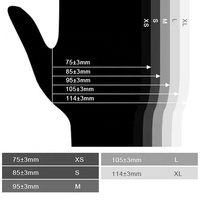 Gants en nitrile noirs jetables 3 mil avec bouts des doigts texturés pour la cuisine, la préparation alimentaire, l'entretien ménager, imperméables et résistants à l'huile