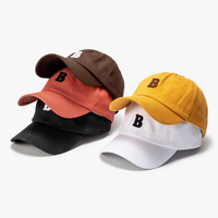 Nueva llegada bordado B algodón suave deporte sombrero Retro carta bordado viajar gorra de béisbol al aire libre