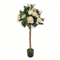 Vente en gros de cadeaux de mariage, arbre de roses artificielles, fleurs en soie artificielles, arbre pour décoration intérieure et extérieure, maison, bureau, arrangements floraux