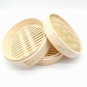 Configuration du cuiseur vapeur en bambou pour dim sum porte-bonheur, idéal pour la préparation de boulettes maison, meilleur prix, panier inclus - Product Image 3