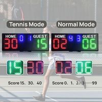 Tableau de score numérique LED YIZHI à grand écran avec support pour compteur de points de padel intérieur et chronométreur de tennis