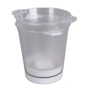 优质亚克力透明塑料冰桶迷你亚克力带手柄小冰桶