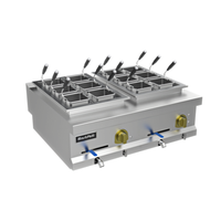 Cuiseur de pâtes à gaz vertical à 6 paniers de grande capacité Restaurant commercial équipement de Machine de cuisson de nouilles multi-réservoir