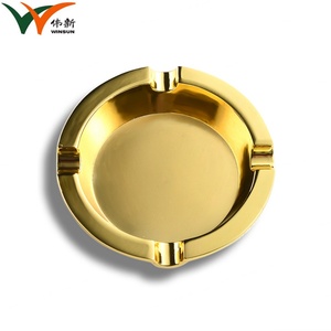 Cendrier de luxe en métal doré, souvenir personnalisé de qualité supérieure, style antique, vente chaude - Product Image 2