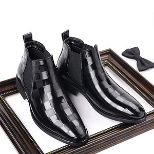 Botas Chelsea Italianas de Alta Calidad para Hombre, Diseño de Invierno, Zapatos de Cuero PU, Botas Casuales para Hombre - Product Image 4