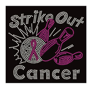 2025 индивидуальная лента для боулинга, рак, осведомленность о раке, передача горного хрусталя - Product Image 1