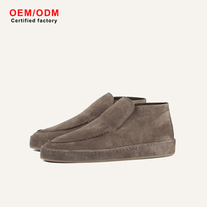 Mocasines de Cachemira de Lujo para Hombre, Botines Minimalistas de Caña Alta, Zapatos Clásicos Formales de Negocios de Corte Medio, Mocasines para Boda y Fiesta - Product Image 1