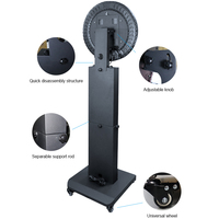 Machine Photobooth Selfie Touch Vision pour iPad avec Anneau Lumineux LED RGB, Impression Instantanée, Compatible Appareil Photo pour Événements et Fêtes