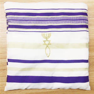 工厂批发6色库存快速交货蓝色Jewaism大聚酯祈祷披肩塔利特犹太塔利特以色列 - Product Image 5