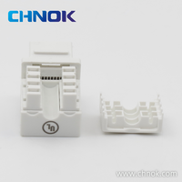 Untuk RJ45 UTP Cat6 8P8C 90 Derajat Kabel Putih Keystone Jack DP-KJ-8009 T568A/B Modul Konektor Jaringan