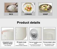 Mini-cuiseur à riz électrique intelligent personnalisé, en plastique, 2L, 400W, professionnel, automatique, écologique, portable et polyvalent