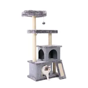 लक्जरी बिल्ली फर्नीचर बिल्ली घर के लिए उपयुक्त 2-3 के साथ बिल्लियों उपयोग चढ़ाई फ्रेम पेड़ Scratching पोस्ट झूलने गेंदों और रैंप