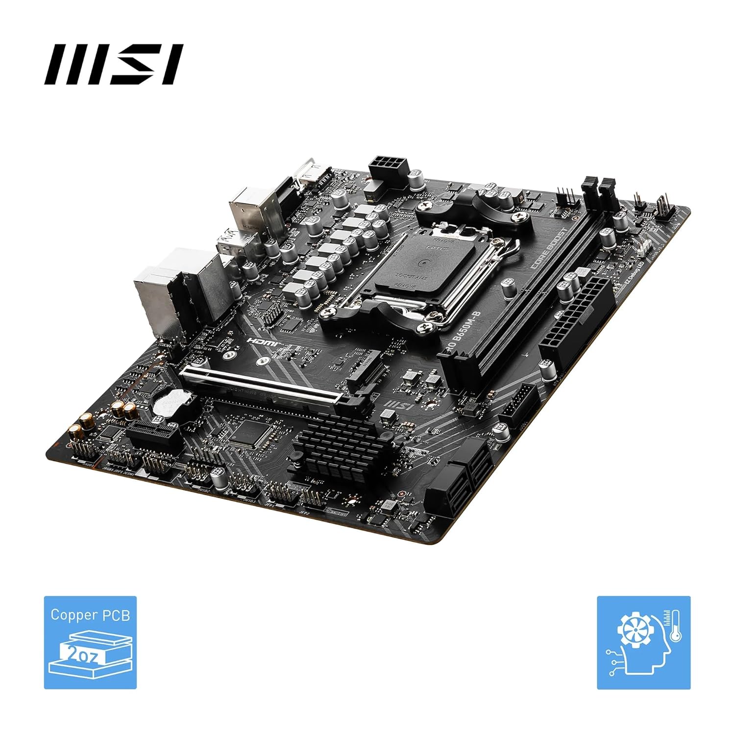 MSI PRO B650M-B DDR5 Motherboard - Ideal for Gaming & Office
