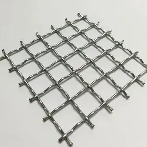 Malla de alambre de tejido liso 304 malla de agujero cuadrado malla de alambre tejido prensado de acero inoxidable