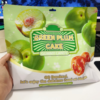 Zure Pruimen Gummy Candy 8,5% Fruitjamvulling Pruimen & Groene Pruimen Fruitcake Zachte Snoepjes Groothandel OEM Zure Snoepjes
