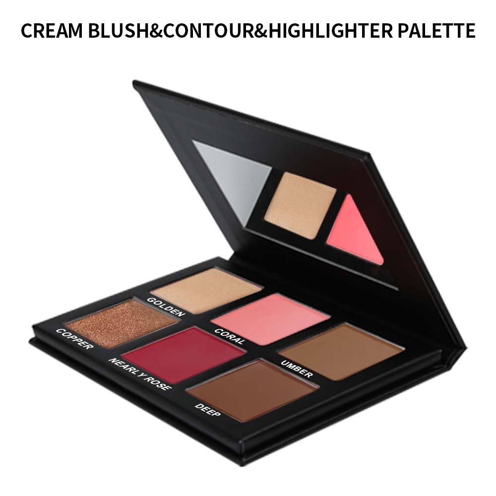 #3 CREAM BLUSH&CONTOUR&HIGHLIGHTER BLACK PALETTE