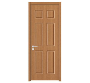 Fábrica de puertas interiores de madera maciza moderna Acabado al ras blanco de alta calidad Diseño de losa de madera interior Acabado de piel FRP de alta calidad - Product Image 5