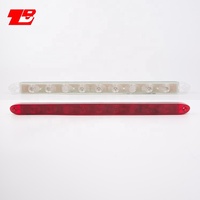 Barre de lumière LED étanche rouge de 17 pouces Lampe de bande de remorque de camion à 9 LED avec fonctions de frein d'arrêt et de rotation Compatible 12V-24V