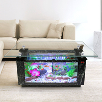 Aquarium rectangulaire de luxe de haute qualité, best-seller, aquarium de bureau, plateau en verre personnalisable, accessoires inclus, 120L