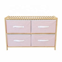 Commode à 4 tiroirs en bambou de ferme pour meubles de maison pour chambre à coucher salon entrée bar à domicile ou tour de rangement scolaire