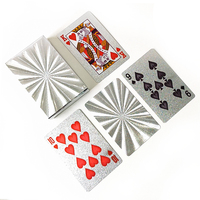 Vente en gros d'usine, papier gris de haute qualité enduit, bords argentés, service d'impression de jeu de cartes personnalisé avec logo, cartes à jouer de qualité supérieure