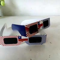 Lunettes personnalisées en papier pour l'observation de l'éclipse solaire totale, monture carrée