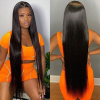 Perruque Humaine Body Wave Transparente HD sans Colle, Dentelle Pré-découpée, Vierge, avec Frontal et Closure, Vente en Gros