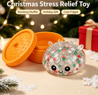 Jouet anti-stress souple en TPR en forme de renne de Père Noël, à pincer et à presser, boîte mystère, jouet sensoriel