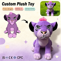 Peluche Lion lestée personnalisée, jouet musical thérapeutique anti-anxiété, animal en peluche certifié CE CPC, jouets doux lestés ODM