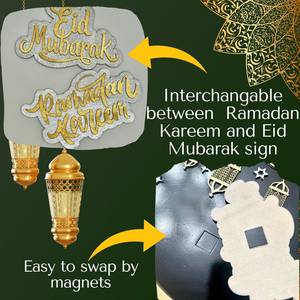 Lanterna a Forma di <span class=keywords><strong>Mezzaluna</strong></span> per Ramadan, Decorazione Islamica per la Casa, Regalo per il Mese Sacro del Ramadan - Product Image 6