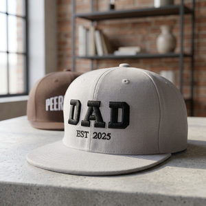 Casquette Dad Cap Snapback Grise Personnalisée Broderie 3D 6 Panneaux Coton Décontractée Pour Hommes Casquette Personnalisable Hip Hop Lettres en Relief - Product Image 3
