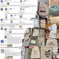 Sacs Cordon Coulissant en Toile Recyclée Taille Personnalisée Écologiques en Coton pour Chaussures et Vêtements, Sacs Cache-Poussière en Toile avec Logo