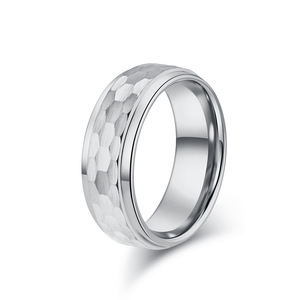 Fashion <b>Rings</b> Tungsten Steel Men's Geometric Band Black Gold <b>Silver</b> Gift Jewelry - Product Image 5
