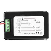 KWS-AC301 Digital Voltmeter AC 50-300V Tegangan 8 In 1 Power Energi Meter LED AC Wattmeter 0-20/100A Ampermeter Power Detector