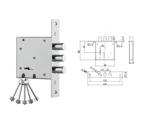 <span class=keywords><strong>Serrature</strong></span> per porte esterne in metallo ad alta <span class=keywords><strong>sicurezza</strong></span>, anti-intrusione, standard russo OEM, con interasse 60 mm, corpo serratura a mortasa 6085. - Product Image 5